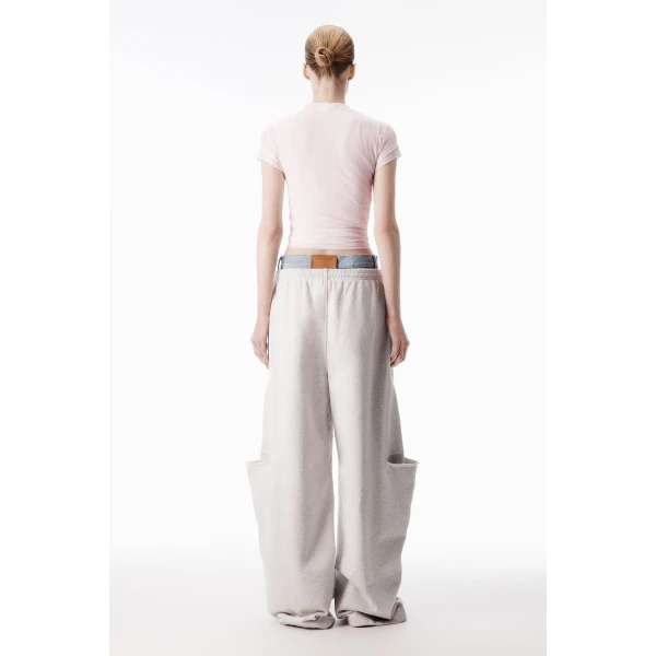 Alexander Wang Layered Short-Sleeve Top in Ballerina Pink | Shorts | Coveti