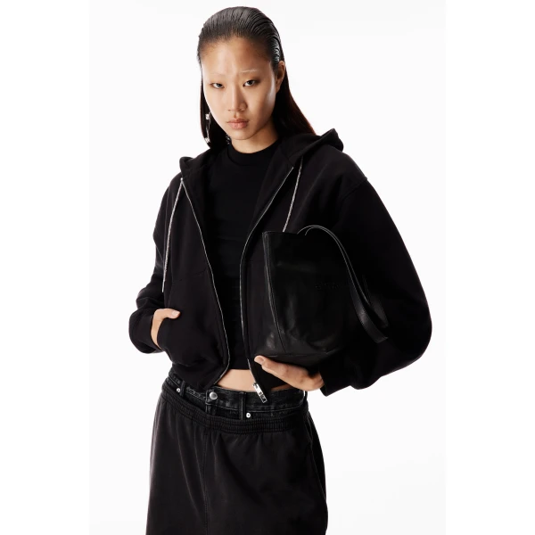 Alexander Wang Layered Short-Sleeve Top in Black | Shorts | Coveti
