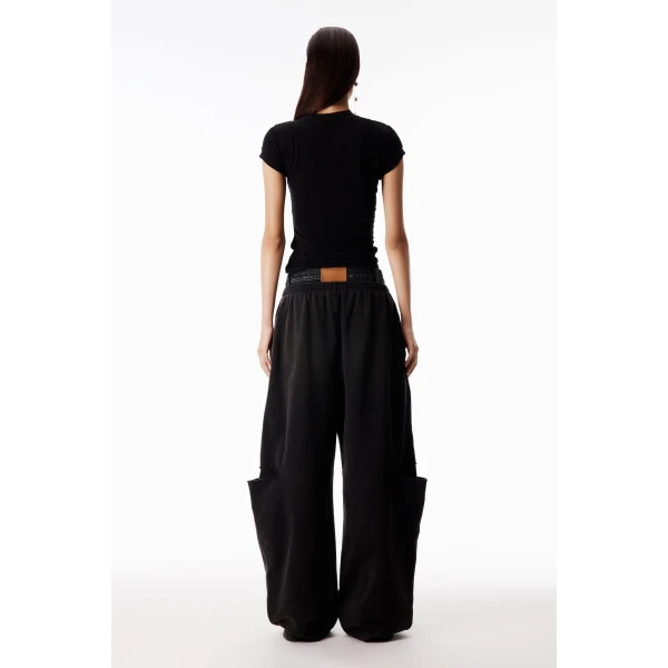 Alexander Wang Layered Short-Sleeve Top in Black | Shorts | Coveti