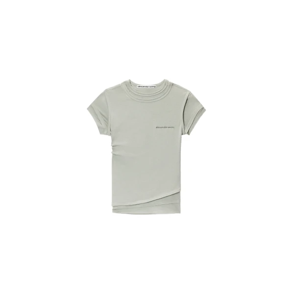 Alexander Wang Layered Short-Sleeve Top in Blaze Green | Coveti