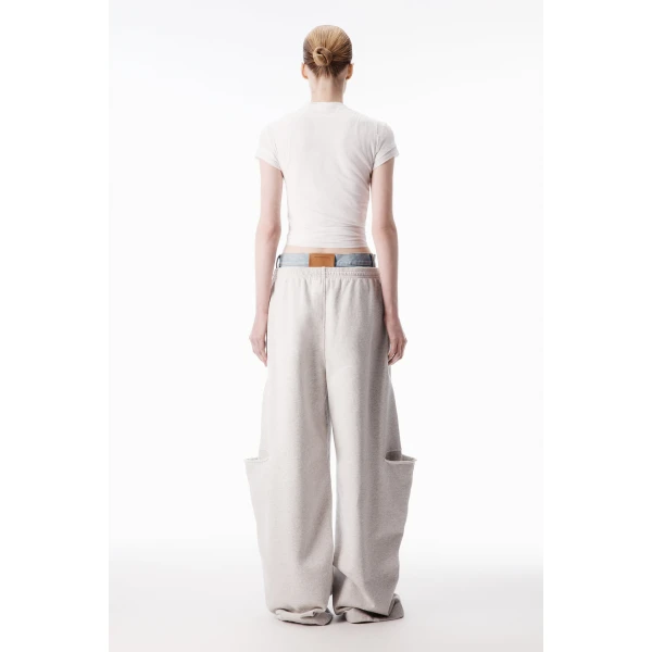 Alexander Wang Layered Short-Sleeve Top in White | Shorts | Coveti