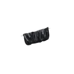 Alexander Wang Leather Cropped Off Shoulder Gathered Bra Top in Black | Coveti