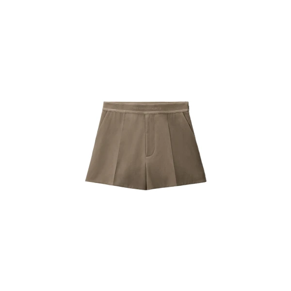 Logo Elastic High-Rise Mini Short in Fallen Rock