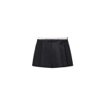 Alexander Wang Logo Elastic High-Rise Short in Black | Coveti