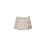 Alexander Wang Logo Elastic High-Rise Short in Stone | Coveti