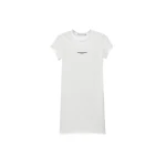 Alexander Wang Logo Fitted Mini Dress in White | Coveti