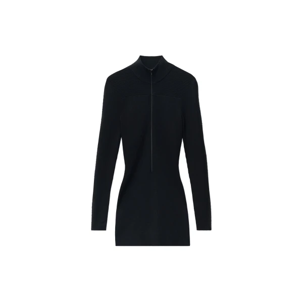 Alexander Wang Logo Track Stripe Dress in Black | Coveti