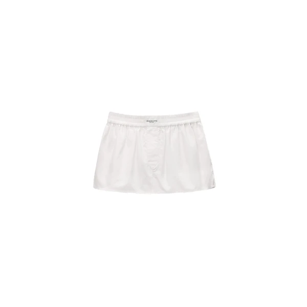 Mid-Rise Mini Boxer Skort in White