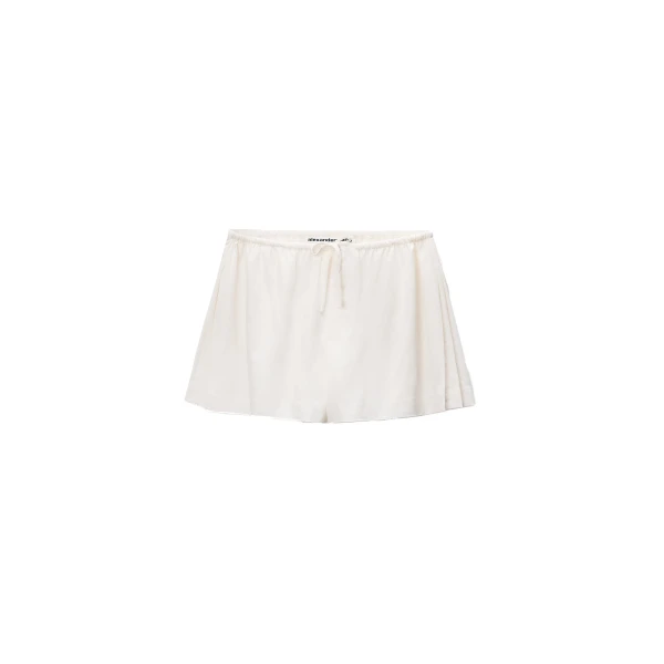 Mid-Rise Pleated Short in Star White