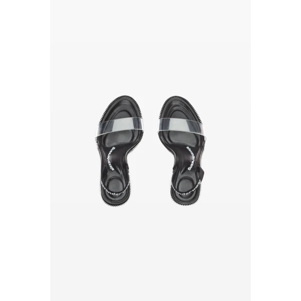 Alexander Wang Nova 105mm Zipper Slingback in Black | Heels | Coveti