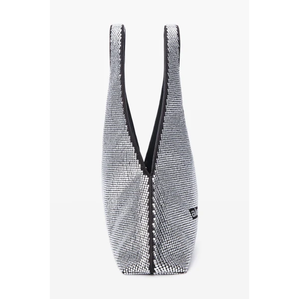 Alexander Wang Pike Crystal Mini Bag in Black and Silver | Mini Bags | Coveti