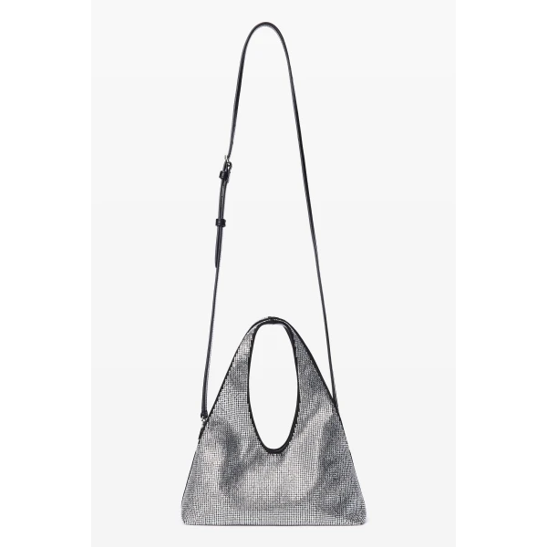 Alexander Wang Pike Crystal Mini Bag in Black and Silver | Mini Bags | Coveti