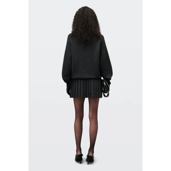 Alexander Wang Polo Dress with Heat Pressed Skirt in Graphite | Dresses | Coveti