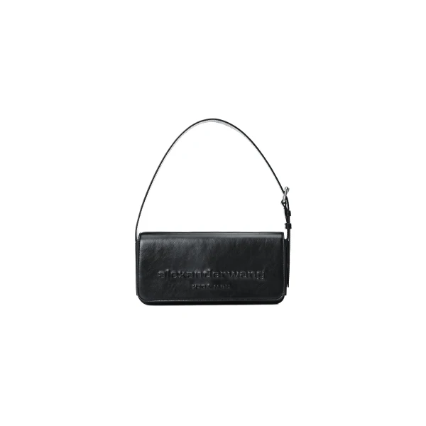 Alexander Wang Punch Flap Shoulder Bag in Black | Coveti
