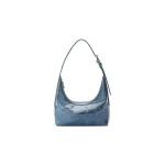 Alexander Wang Punch Glazed Denim Small Shoulder Bag in Blue | Coveti