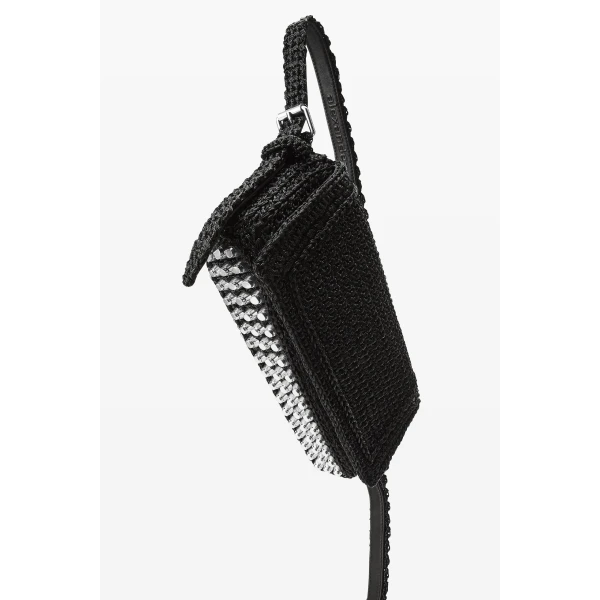 Alexander Wang Ricco Cozy Slim Flap Bag in Black | Shoulder & Crossbody Bags | Coveti