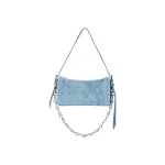 Alexander Wang Ricco Denim Slim Flap Bag in Blue | Coveti