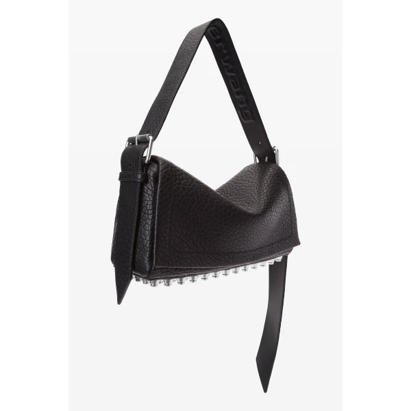 Alexander Wang Ricco Medium Flap Bag in Black | Shoulder & Crossbody Bags | Coveti