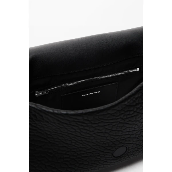 Alexander Wang Ricco Medium Flap Bag in Black | Shoulder & Crossbody Bags | Coveti