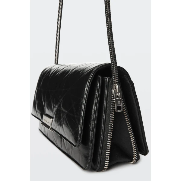 Alexander Wang Siren Medium Flap Bag in Black | Shoulder & Crossbody Bags | Coveti