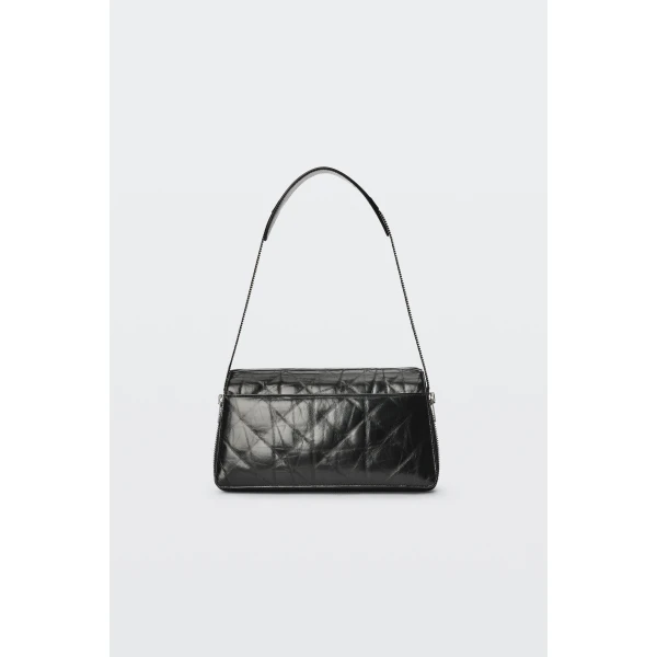 Alexander Wang Siren Medium Flap Bag in Black | Shoulder & Crossbody Bags | Coveti