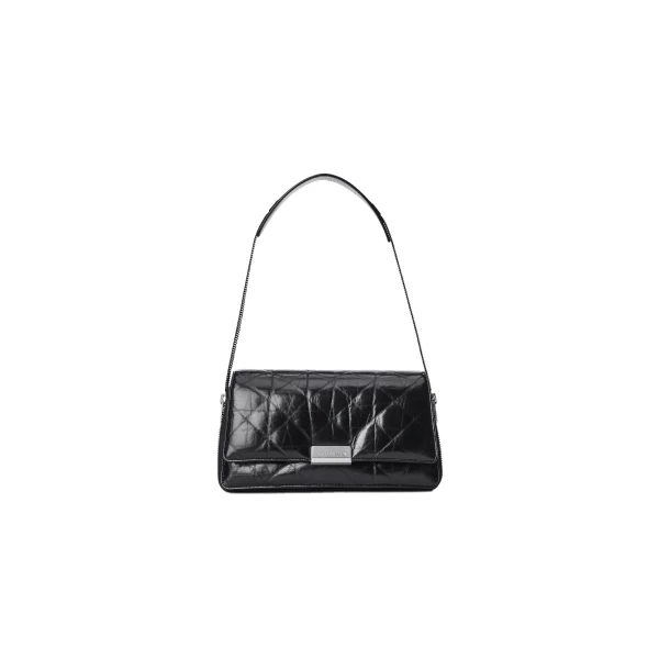 Siren Medium Flap Bag in Black