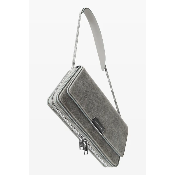 Alexander Wang Siren Shoulder Bag in Heather Grey | Shoulder & Crossbody Bags | Coveti
