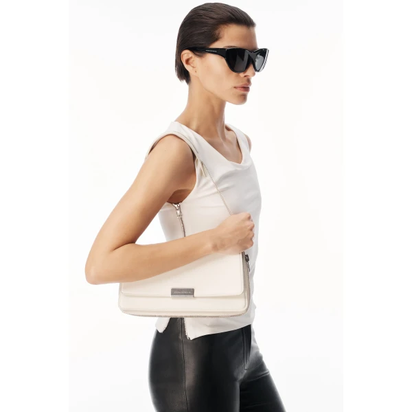 Alexander Wang Siren Shoulder Bag in Vanilla | Shoulder & Crossbody Bags | Coveti