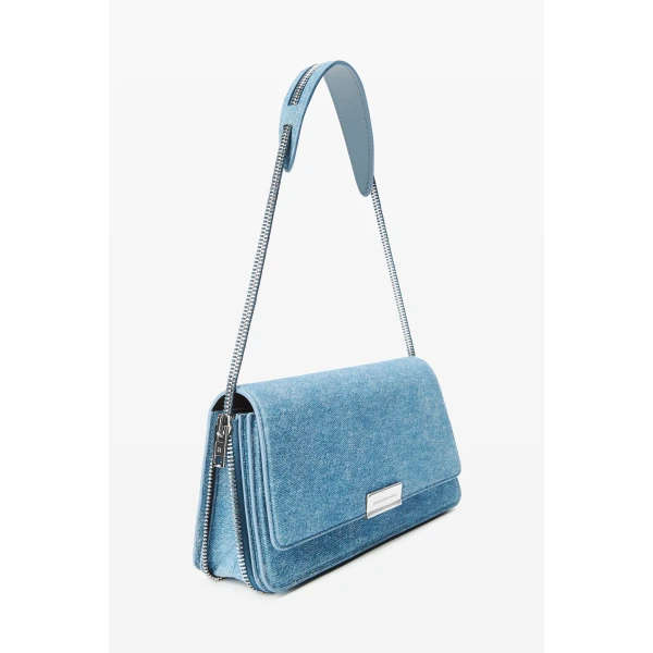 Alexander Wang Siren Shoulder Bag in Vintage Medium Indigo | Shoulder & Crossbody Bags | Coveti
