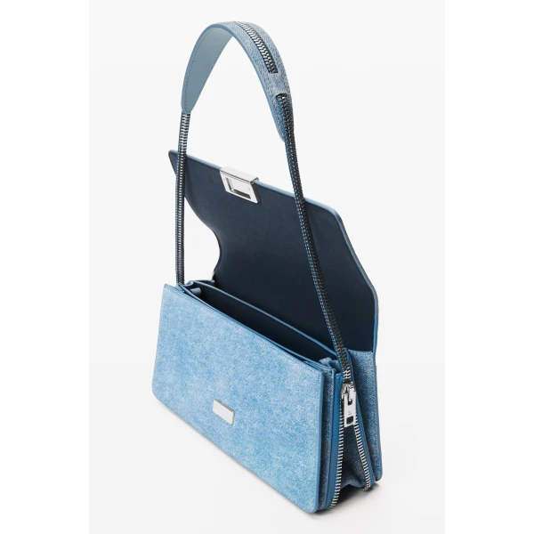 Alexander Wang Siren Shoulder Bag in Vintage Medium Indigo | Shoulder & Crossbody Bags | Coveti