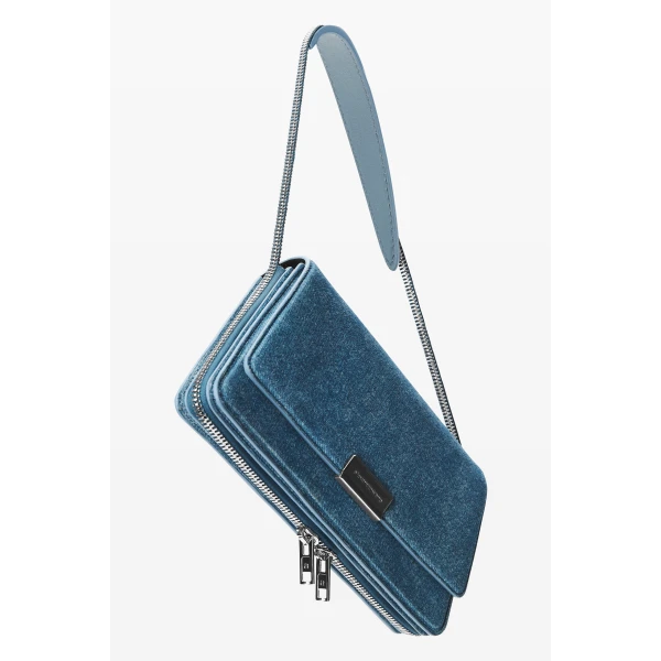Alexander Wang Siren Shoulder Bag in Vintage Medium Indigo | Shoulder & Crossbody Bags | Coveti