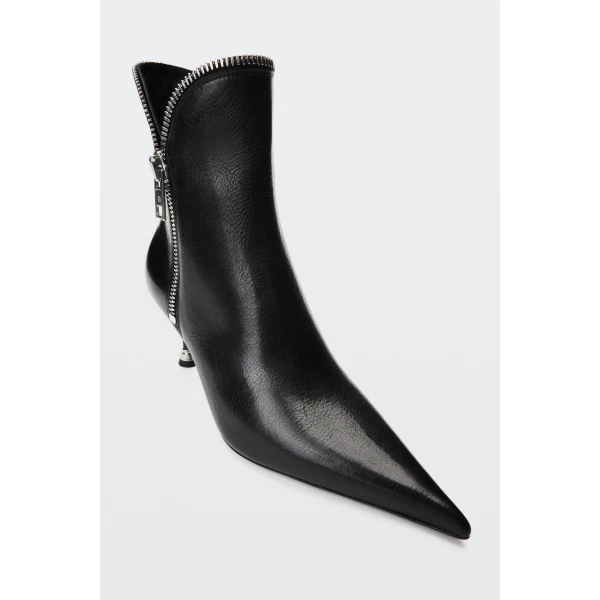 Alexander Wang Slasher 65mm Zip Ankle Boot in Black | Boots | Coveti