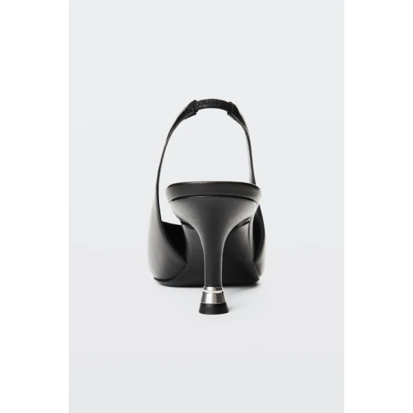 Alexander Wang Slasher 65mm Zip Slingback in Black | Heels | Coveti