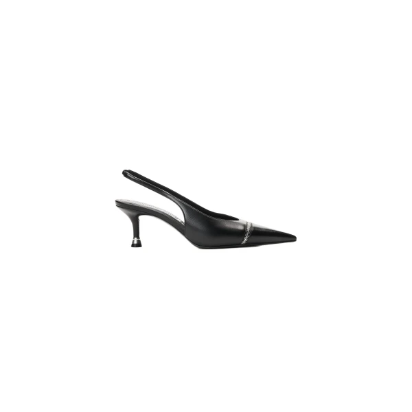 Slasher 65mm Zip Slingback in Black