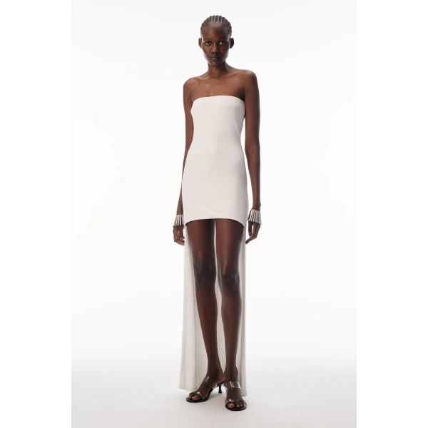 Alexander Wang Strapless High-Low Bodycon Dress in Star White | Dresses | Coveti