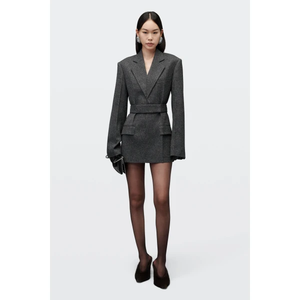Alexander Wang Tweed Blazer Dress in Charcoal | Dresses | Coveti