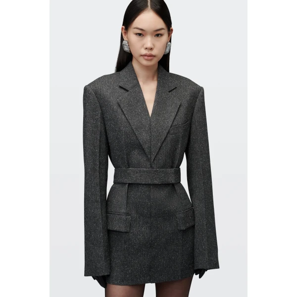 Alexander Wang Tweed Blazer Dress in Charcoal | Dresses | Coveti
