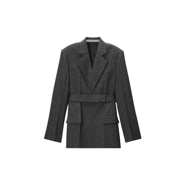 Alexander Wang Tweed Blazer Dress in Charcoal | Coveti
