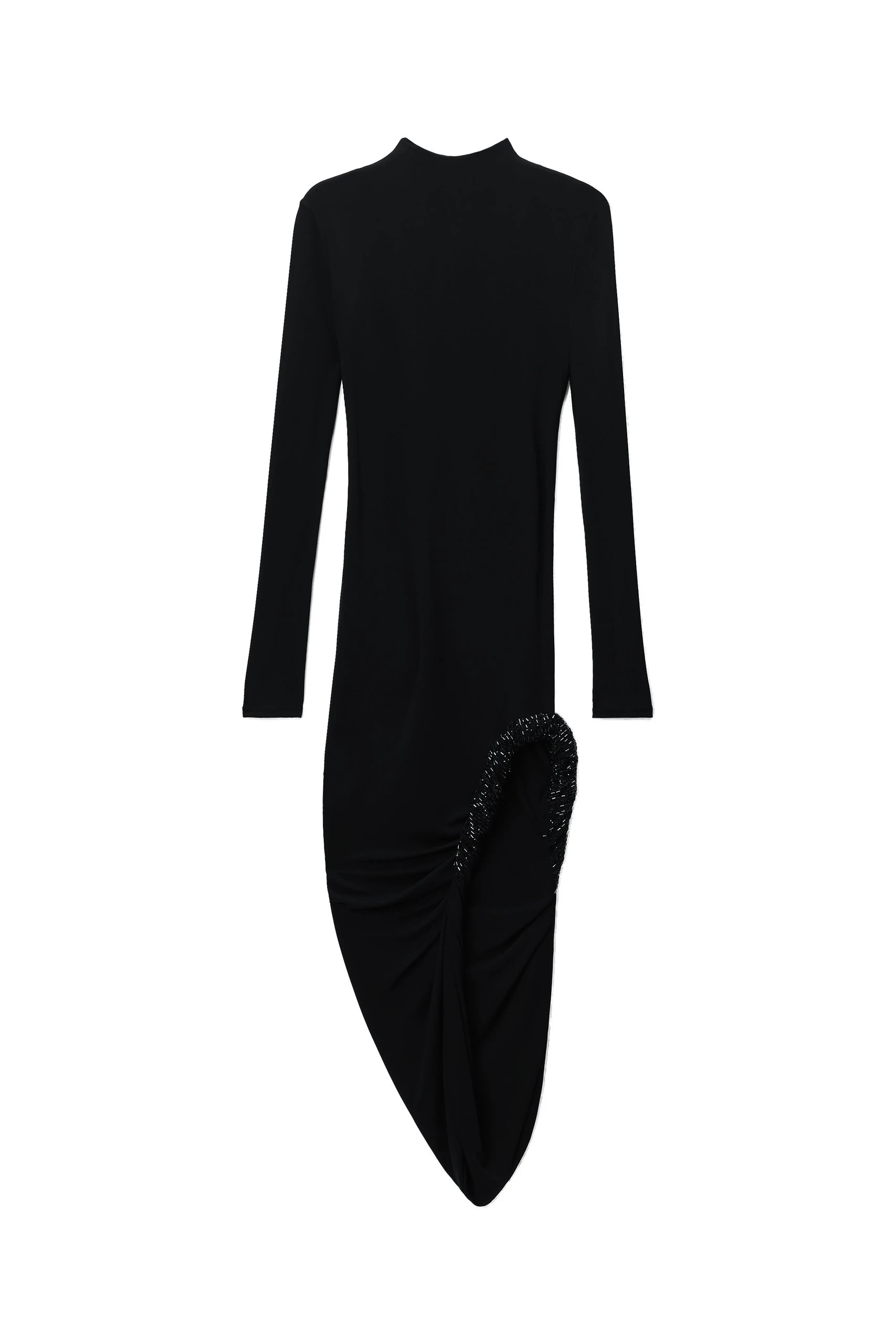 Alexander Wang Twisted Drape Hem Dress in Black Alexander Wang Twisted Drape Hem Dress in Black | Coveti