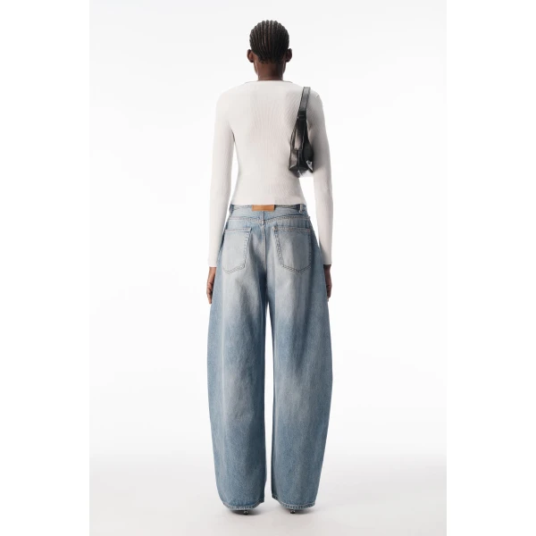 Alexander Wang V-Neck Pointelle Zip Cardigan in White | Cardigan | Coveti
