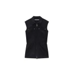 Alexander Wang Workwear Micro Mini Romper in Washed Black | Coveti