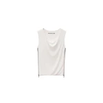 Alexander Wang Zipper Detail Cowl Neck Tank in Star White | Coveti