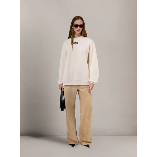 Amiri 1994 Crew in Ivory, view 2 | Tops | Coveti
