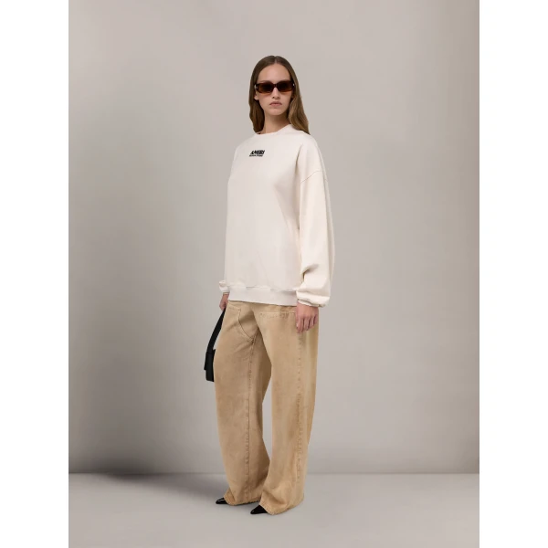 Amiri 1994 Crew in Ivory, view 3 | Tops | Coveti