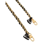 Amiri Bandana Silk Chain Strap in Black Gold | Bag Straps | Coveti