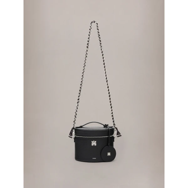 Amiri Bandana Silk Chain Strap in Black Nickel, view 2 | Bag Straps | Coveti