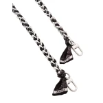 Amiri Bandana Silk Chain Strap in Black Nickel | Bag Straps | Coveti