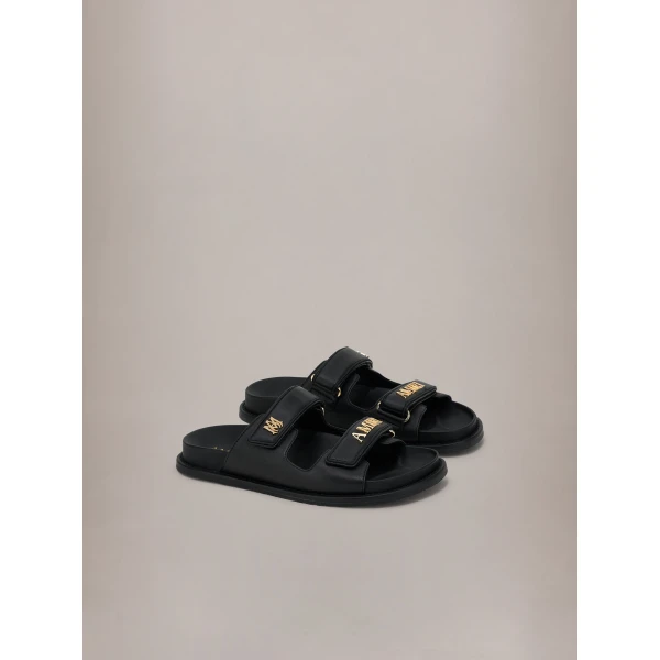 Amiri Boardwalk Sandals in Black, view 2 | Flip Flops & Slides | Coveti