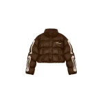 Amiri Bones Cropped Down Jacket in Dark Brown | Jackets | Coveti