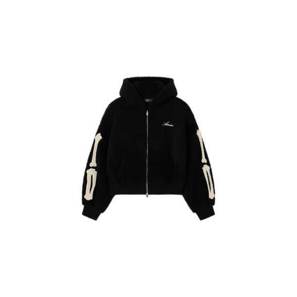 Bones Fleece Jacket in Black